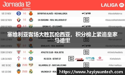 塞维利亚客场大胜瓦伦西亚，积分榜上紧追皇家马德里